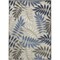 Homeroots 4 x 6 ft. Gray & Blue Leaves Indoor & Outdoor Area Rug 384869 - alternate 1